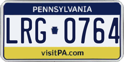 PA license plate LRG0764