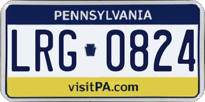 PA license plate LRG0824