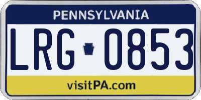 PA license plate LRG0853