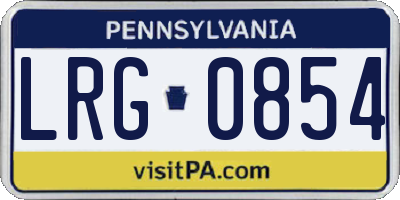PA license plate LRG0854