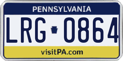 PA license plate LRG0864