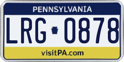 PA license plate LRG0878
