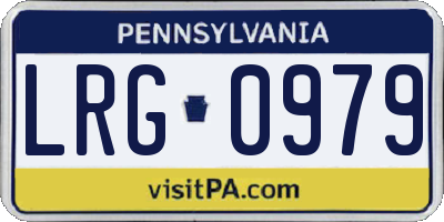 PA license plate LRG0979