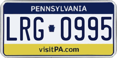 PA license plate LRG0995