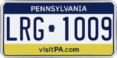 PA license plate LRG1009
