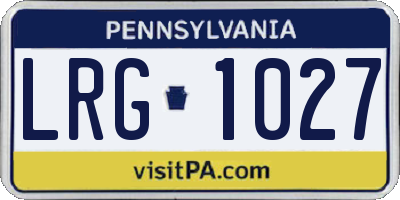 PA license plate LRG1027