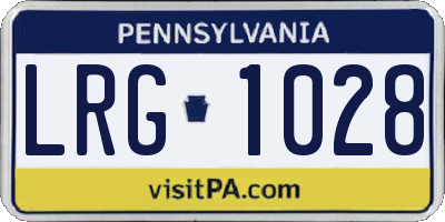 PA license plate LRG1028