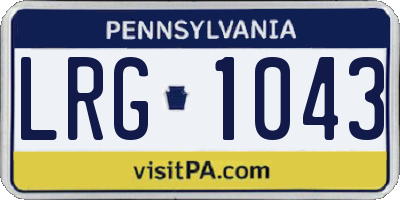 PA license plate LRG1043
