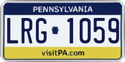 PA license plate LRG1059