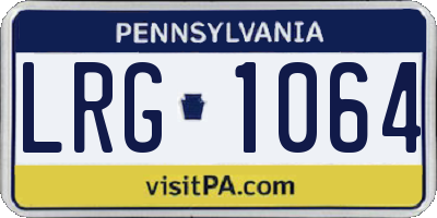 PA license plate LRG1064