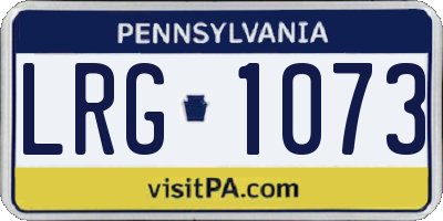 PA license plate LRG1073