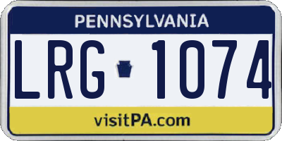 PA license plate LRG1074