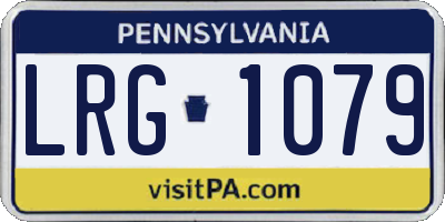 PA license plate LRG1079