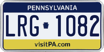 PA license plate LRG1082