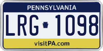 PA license plate LRG1098