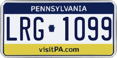 PA license plate LRG1099