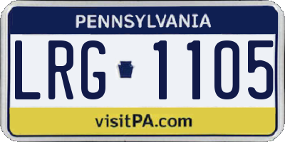 PA license plate LRG1105