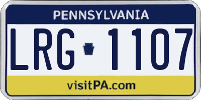 PA license plate LRG1107