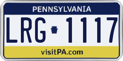 PA license plate LRG1117