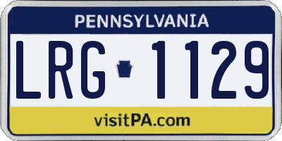 PA license plate LRG1129