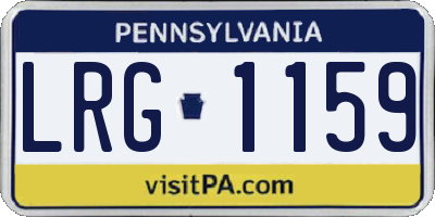 PA license plate LRG1159