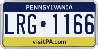 PA license plate LRG1166
