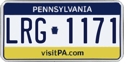 PA license plate LRG1171