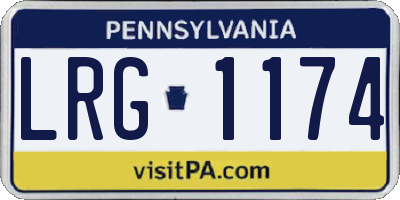 PA license plate LRG1174