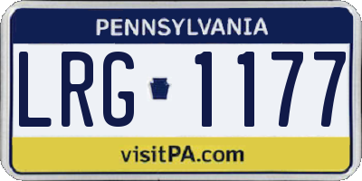 PA license plate LRG1177