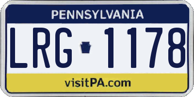 PA license plate LRG1178
