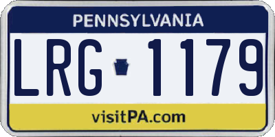 PA license plate LRG1179