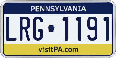 PA license plate LRG1191
