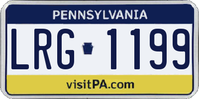 PA license plate LRG1199