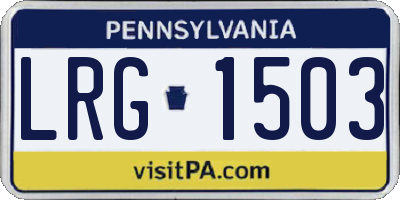 PA license plate LRG1503