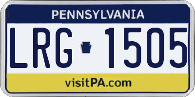 PA license plate LRG1505