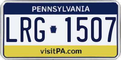 PA license plate LRG1507