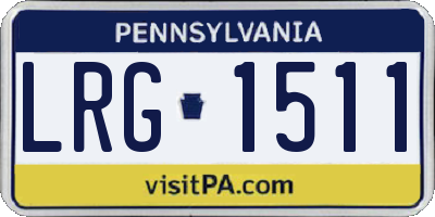 PA license plate LRG1511
