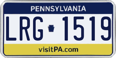 PA license plate LRG1519