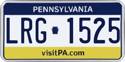 PA license plate LRG1525