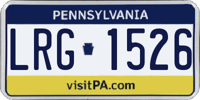 PA license plate LRG1526