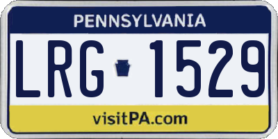 PA license plate LRG1529