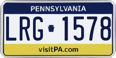 PA license plate LRG1578