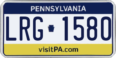 PA license plate LRG1580