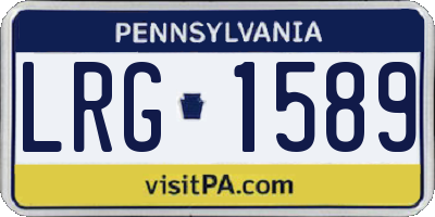 PA license plate LRG1589