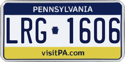 PA license plate LRG1606