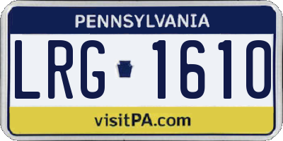 PA license plate LRG1610