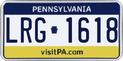 PA license plate LRG1618
