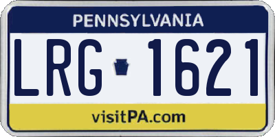 PA license plate LRG1621