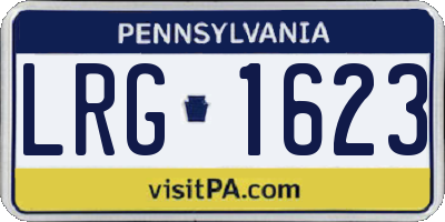 PA license plate LRG1623