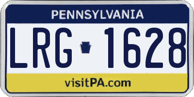 PA license plate LRG1628